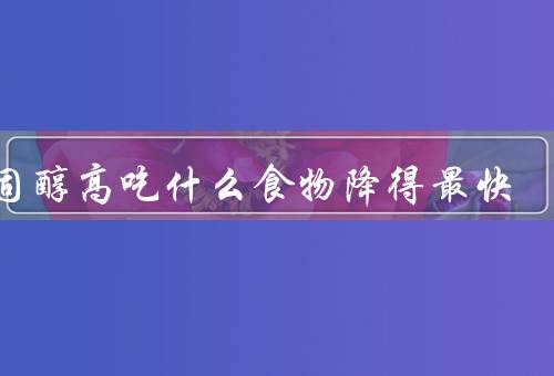 胆固醇高吃什么食物降得最快