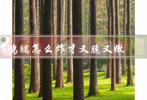 炸鸡腿怎么炸才又脆又嫩
