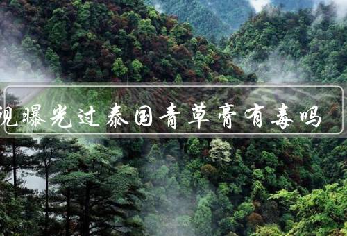 央视曝光过泰国青草膏有毒吗