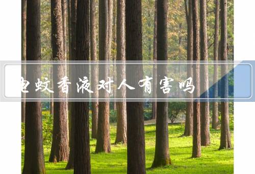 电蚊香液对人有害吗