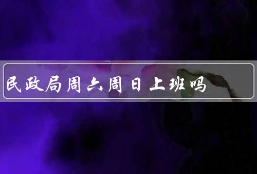 民政局周六周日上班吗