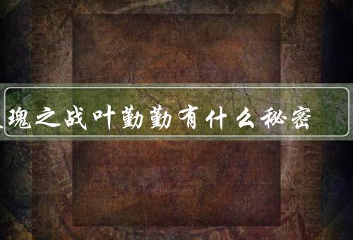玫瑰之战叶勤勤有什么秘密
