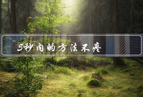 5秒内的方法不疼