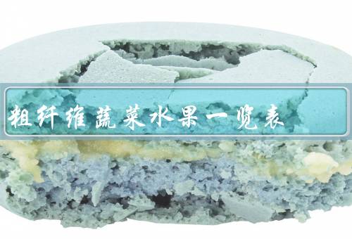 粗纤维蔬菜水果一览表