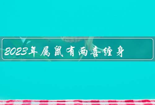 2023年属鼠有两喜缠身