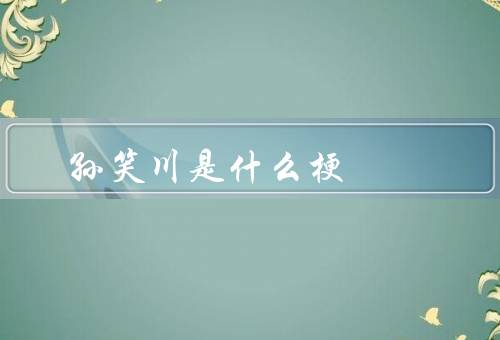 孙笑川是什么梗