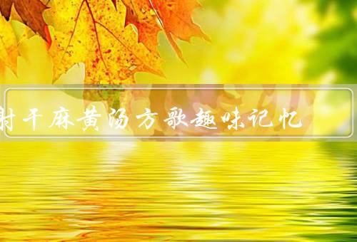 射干麻黄汤方歌趣味记忆