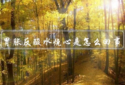 胃酸胃胀反酸水烧心是怎么回事