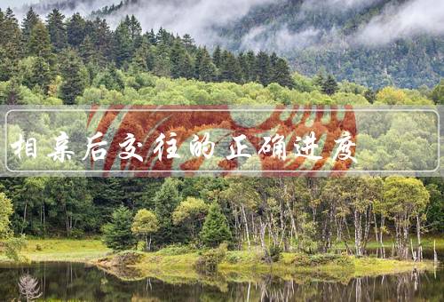 相亲后交往的正确进度
