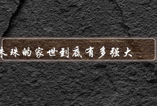 朱珠的家世到底有多强大