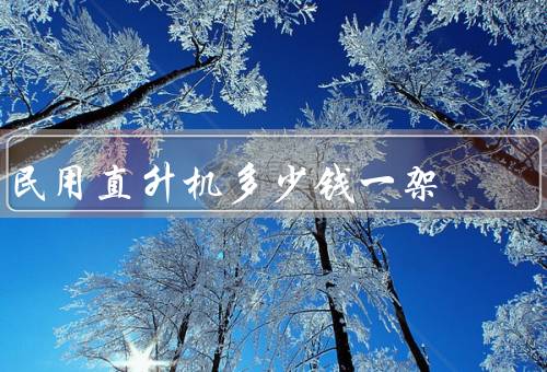 民用直升机多少钱一架
