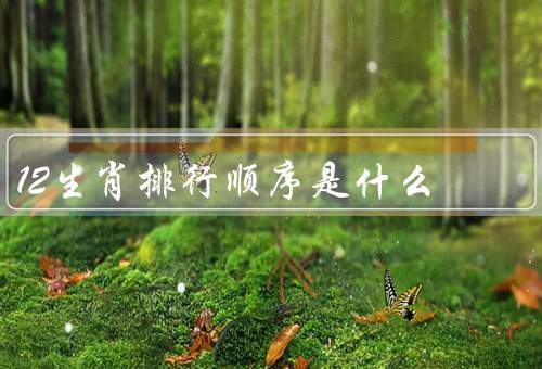 12生肖排行顺序是什么