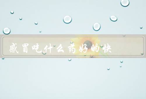 感冒吃什么药好的快