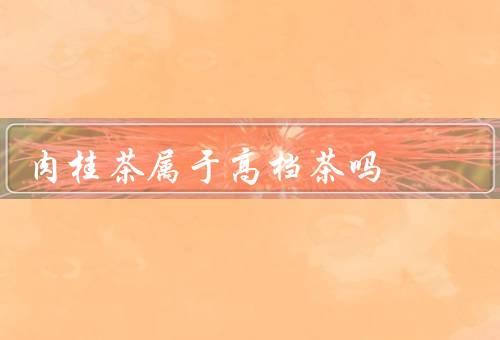 肉桂茶属于高档茶吗