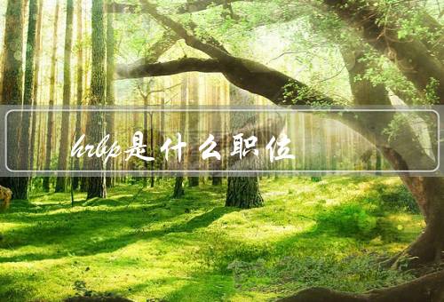 hrbp是什么职位