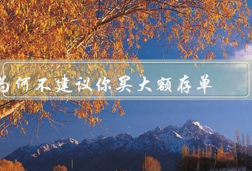 为何不建议你买大额存单