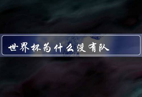 世界杯为什么没有队