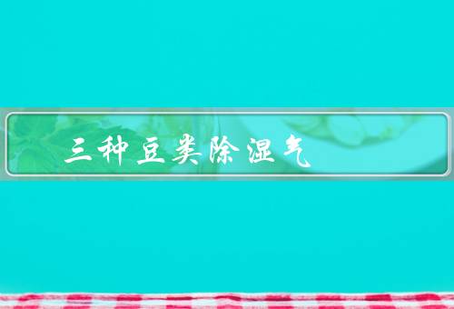 三种豆类除湿气
