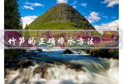 竹笋的正确焯水方法