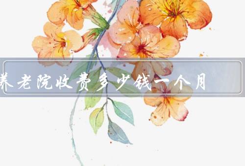 养老院收费多少钱一个月