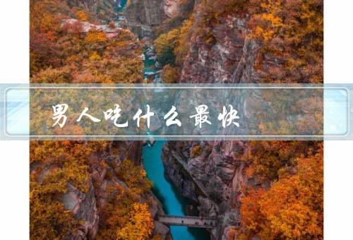 男人吃什么最快