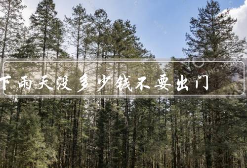 下雨天没多少钱不要出门