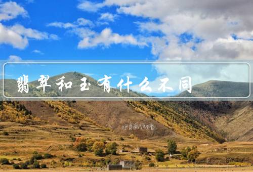 翡翠和玉有什么不同
