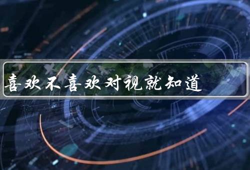 喜欢不喜欢对视就知道