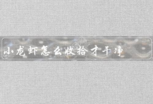 小龙虾怎么收拾才干净