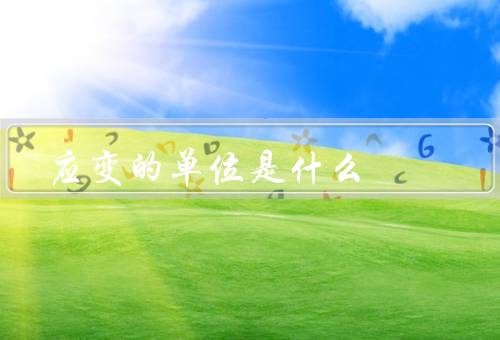 应变的单位是什么