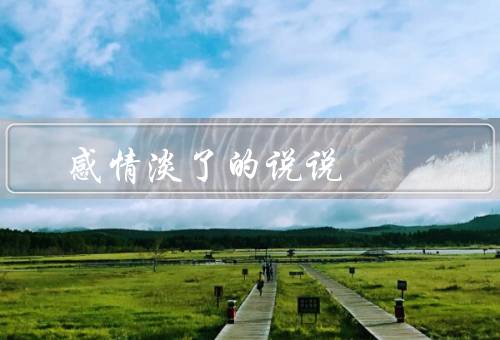 感情淡了的说说