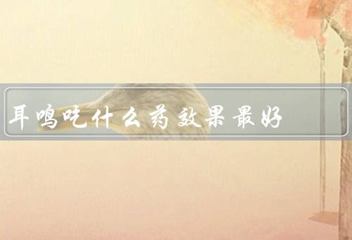 耳鸣吃什么药效果最好