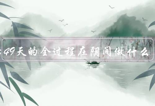 人后49天的全过程在阴间做什么