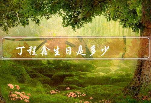丁程鑫生日是多少