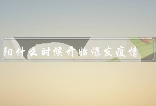 三阳什么时候开始爆发疫情，预测11月份三阳大爆发（症状轻微）