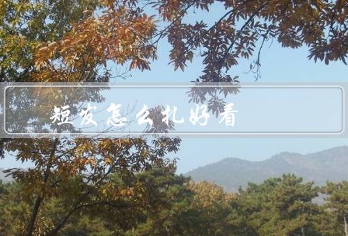 短发怎么扎好看