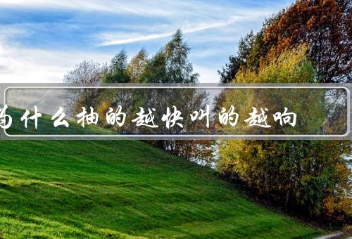 为什么抽的越快叫的越响