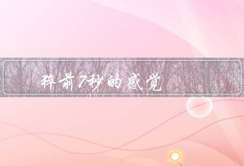 猝前7秒的感觉