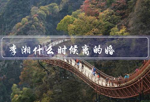 李湘什么时候离的婚