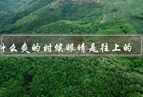 为什么爽的时候眼睛是往上的