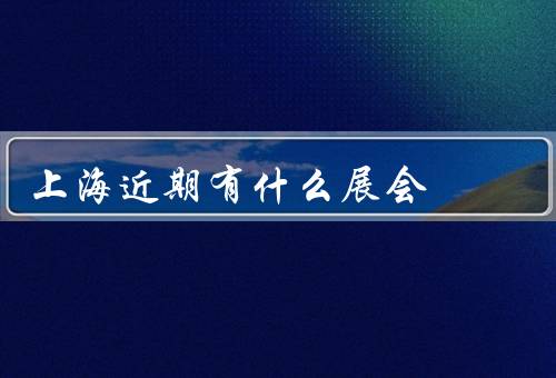 上海近期有什么展会