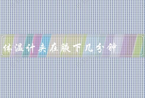 体温计夹在腋下几分钟