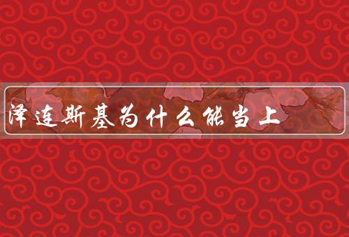 泽连斯基为什么能当上