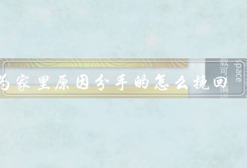 因为家里原因分手的怎么挽回