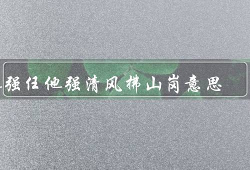 他强任他强清风拂山岗意思