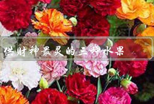 供财神最灵的三种水果