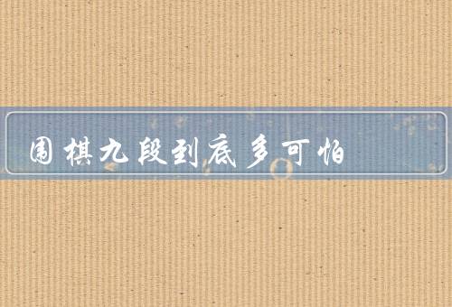 围棋九段到底多可怕