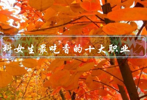 理科女生最吃香的十大职业