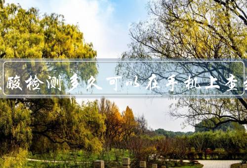 做完核酸检测多久可以在手机上查到