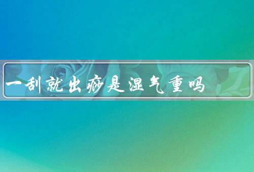 一刮就出痧是湿气重吗